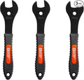 Bike Cone Wrench Set Tool for Bicycle Wheel Hub Axle Nut Install Remover Cycling Spanner Hub Repair Removal Tool 3PCS (17, 18, 19mm)