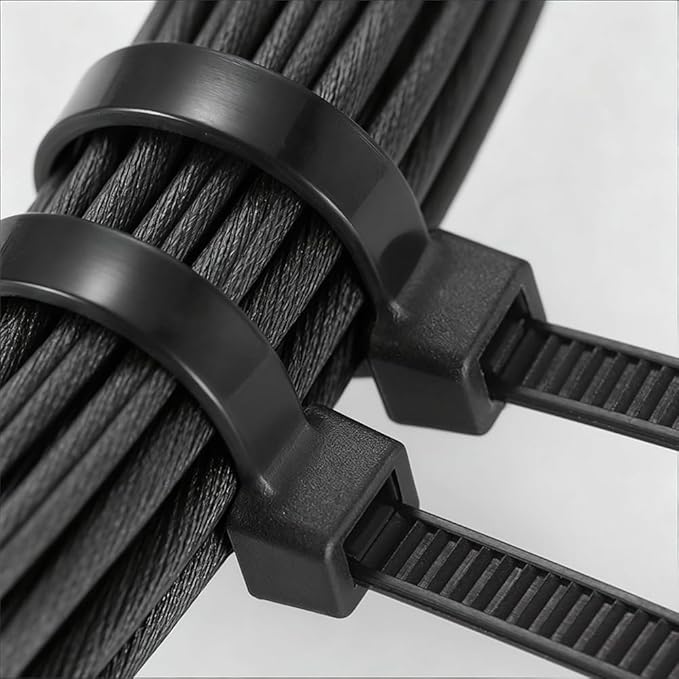 400 Pack Black Zip Ties Assorted Sizes 8+12+14+18 Inch, Heavy Duty 100lbs Self-Locking Electrical Cable Ties, UV Resistant Wire Ties for Indoor and Outdoor Use
