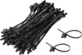 XINGO 100PCS Fir Tree Nylon Push Mount Zip Ties, Heavy Duty Wire Ties, 2 in 1 Self Locking UV Resistant Assortment for Indoor Wire Tying (6.7"x0.27")