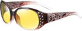 HAOLOTA Night Vision Driving Glasses Women Anti Glare Polarized, Wrap Around Nighttime Safety Glasses UV Protection