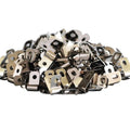 100 Pcs Fence Wire Clamps for 2-6 Gauge Wire Fencing, Stainless Steel Wire Clips Mount Welded Wire to Vinyl, Wood or Metal Fence