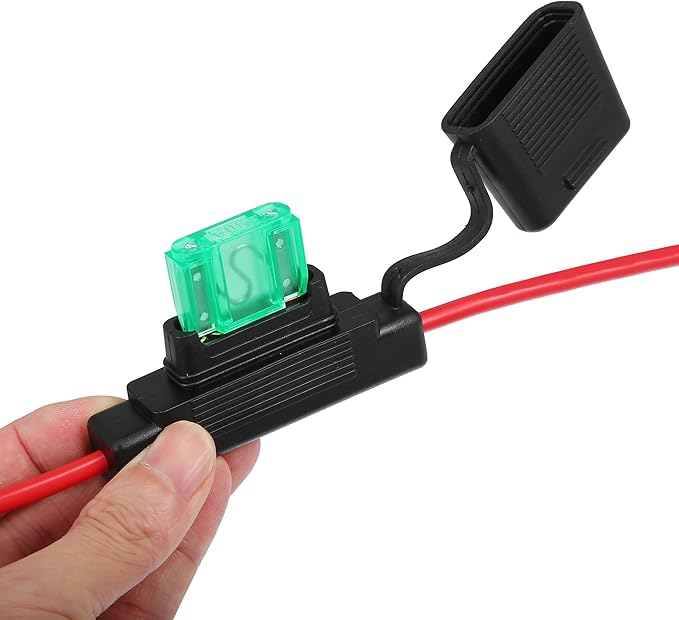 uxcell DC 12V 10 Gauge Car in Line ATC Blade Style Inline Fuse Holder with 30A Large Fuse