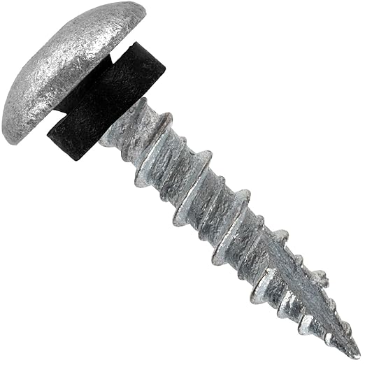 10 x 1 NO Paint - Low Profile Star Head Roofing Screws - HI-LO Thread - Metal to Wood - T25 Torx Drive Head - EPDM Washer. 10 X 250 Bags - 2,500 Screws