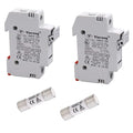 ZOOKOTO 2 PCS Solar Fuse Holder 25A 1000V DIN Rail Mount Fuse Holder 1 Pole White Plastic Housing with 10x38mm 2 Fuses 25A