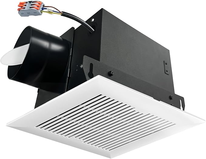 Bathroom Exhaust and Ventilation Fan 88CFM, Ultra-quiet Bath Fan Ceiling Mount Exhaust Fan 1.2Sones Household Bathroom Vent Exhaust Fan