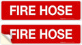 Fire Hose Sign, Fire Safety Sign, (SI-5814) (2 Pack) 3x12 Inches, 4 Mil Vinyl Decal Stickers UV Protected, Made in USA