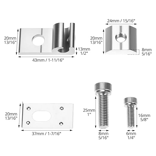 QWORK Grounding Tab 6.7-50 Pcs Aluminium Alloy Conductor Buried Connectors for Solar Panels, Grounding Clip, Ground Lug Compatible with Various Rail Types,