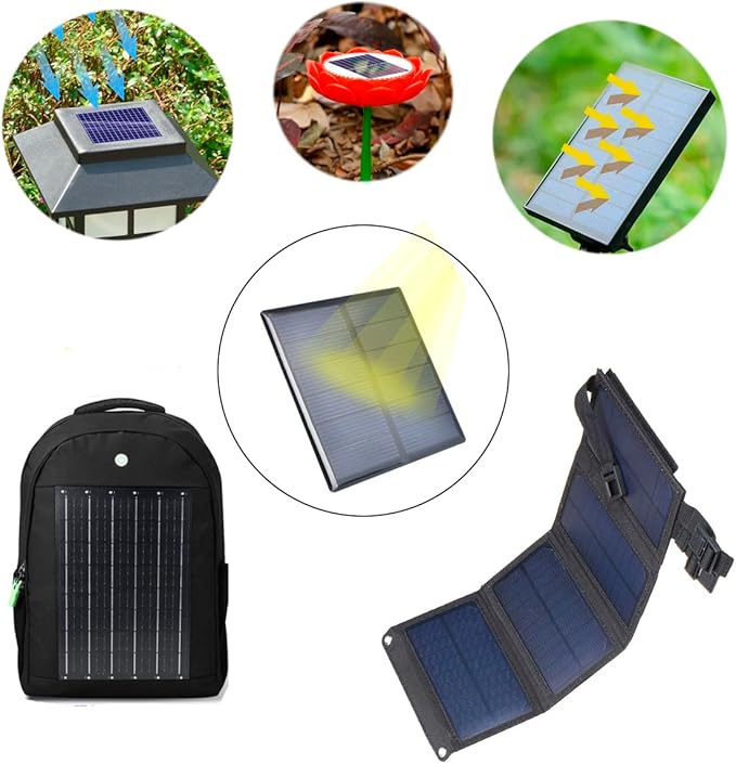 10pcs Mini Solar Panel 3V 150mA Epoxy Polycrystalline Solar Cell Panel 60mm x 55mm/2.36" x 2.17" for for DIY Charge Solar Panels DIY Electric Toy