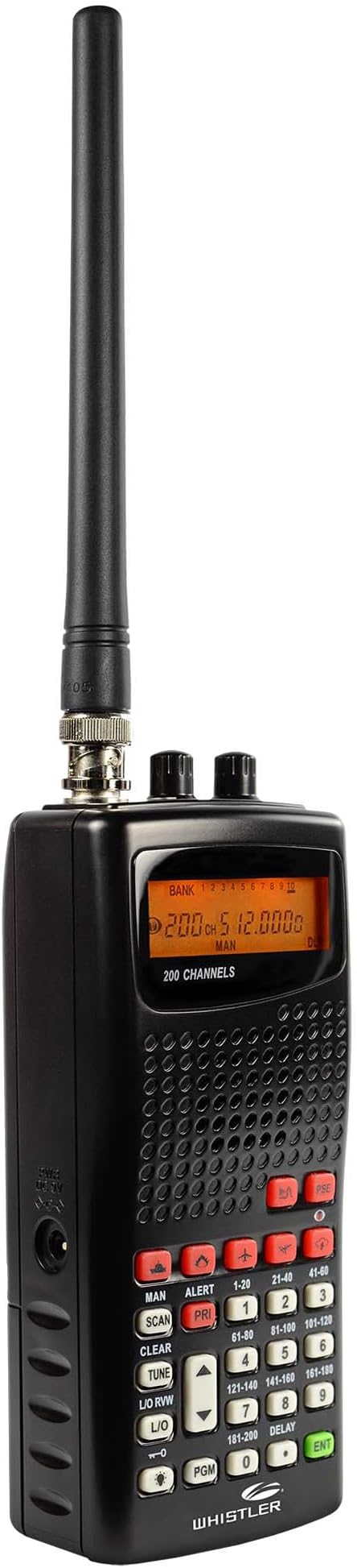 Whistler WS1010 Analog Handheld Scanner – 400 Channels, Skywarn, Same Weather Alerts, Spectrum Sweeper, PC Programmable, Service Banks for Police, Fire, Marine, Air & Ham – Black