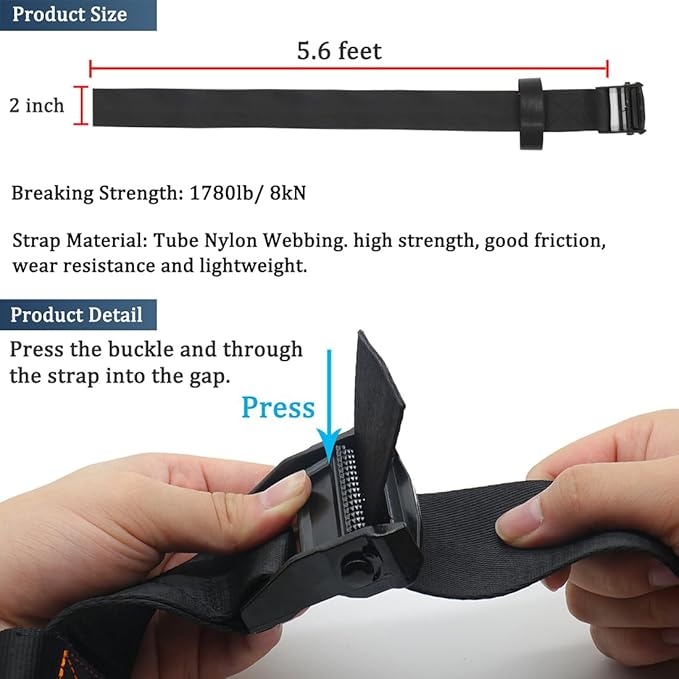 Boaton Tree Strap for Hunting, Quick and Quiet Set Up, Tree Stand Safety Strap, Tree Strap for Safety Harness, Tree Stand Accessories