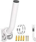Universal J-Pole Mount for Weather Station, Pole or Wall Mount Bracket for Outdoor Antenna, WiFi Access Point, Bridge, Starlink Extender (12" H x 1.38" Dia)
