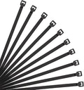 XINGO 12 Inch Black Cable Zip Ties (500 Pack), 40 Pounds Tensile Strength-Heavy Duty, Self-Locking UV Resistant Nylon Plastic Wire Ties for Indoor and Outdoor Use