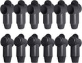 Ampper 12 Pcs Silicone 3/8" Stud Terminal Covers, Flexible Post Terminal Cover Protector Boot for Battery Ground Junction Block Post, Fits 1-3/0 Gauge Wire (Black)