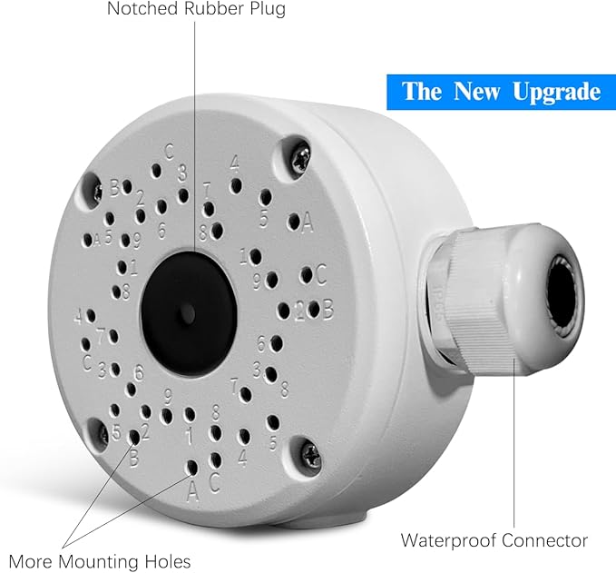 【Security Camera Junction Box】 Universal Bullet Security Camera Mount Bracket, IP66 Waterproof Junction Box for IP Camera