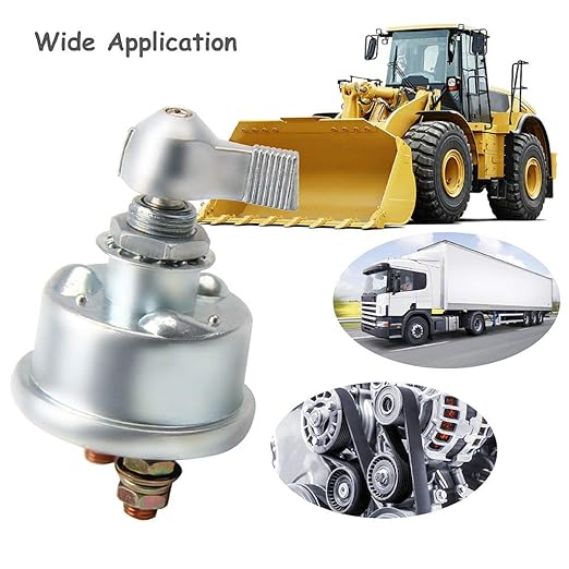 6276 PV 1 Pack Post 12v RV High Current Battery Disconnect Kill Switch for Truck, Boat, Lorry,2 Years Warranty, Silver, Model:6276 RV PV Battery Disconnect Switch 12V