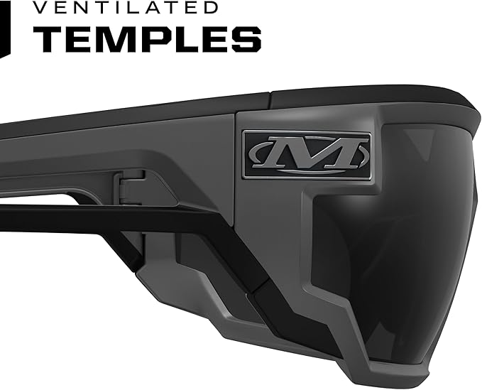 Mechanix Wear: Vision Type-X Safety Glasses with Advanced Anti Fog, Scratch Resistant, Black Frame, Protective Eyewear, Lightweight Glasses, Ventilated Temples, For Outdoor Use (Smoke Lens)