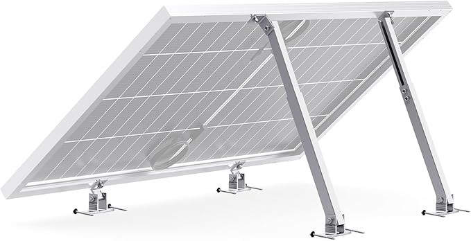 Adjustable Solar Panel Tilt Mount Brackets, Aluminum Alloy, 15°–30° Tilt, for 50–400W Solar Panels, Roof, RV, Boat, Flat Surface & Off-Grid Use (1 Set)