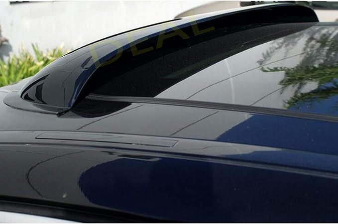 Deal 43" Wide Universal Sun Roof Visor Wind Deflector, Dark Smoke Tint Tape-On Type Moon Roof Visor Windflector, 1-Piece Set for The Model from 37" to 42" Sunroof Moonroof Only