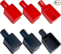 6 Pcs Battery Terminal Cover, Battery Terminal Protector Cover, Battery Terminal Protective Caps, Car Insulating Battery Cover, Rubber Positive and Negative Poles Stud Covers, for Car Motorcycle Truck