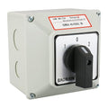 Baomain Universal Rotary Changeover Switch SZW26-40/D303.3D with Master Switch Exterior Box 660V 40A 3 Position 12 Terminals 3 Phase