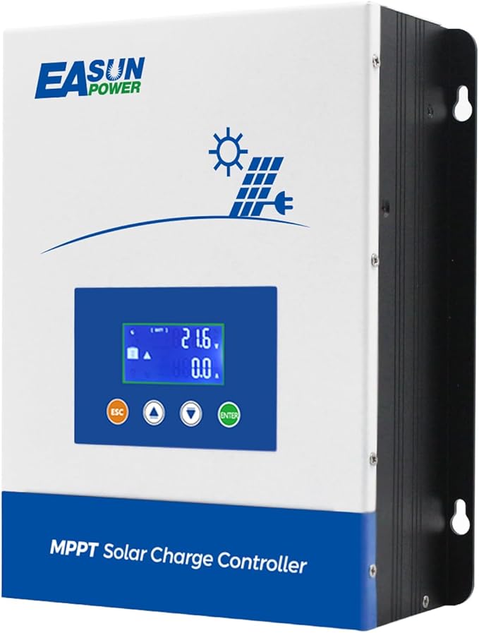 POWLAND 80A MPPT Solar Charge Controller,12V/24V/36V/48V Auto,Max Input 150V LCD Display Regulator Intelligent Charge Controller for Sealed Gel AGM Flooded Lithium Battery