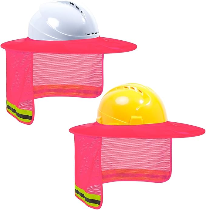 TCCFCCT Hard Hat Sun Shade, Full Brim Neck Shield, 2Packs, Hard Hat Not Included