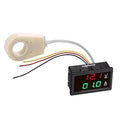 bayite Volt Amp Meter, DC 5-100V 100A Dual Display Current Voltage Meter, Digital Mini Ammeter Voltmeter Gauge with Hall Effect Sensor Current Transformer