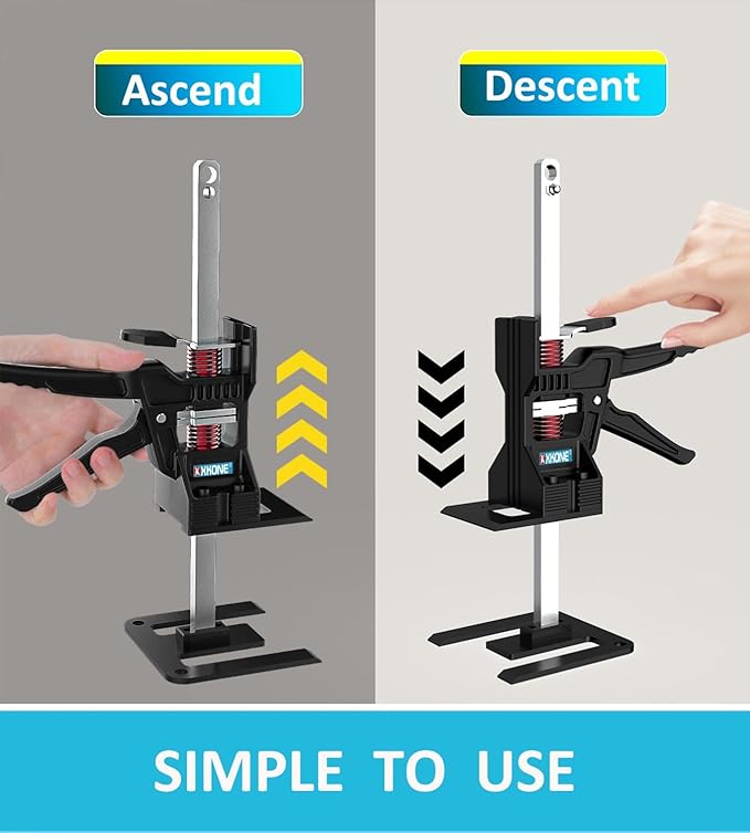 Labor Saving Arm Jack(2 Pcs),Multi-Function Height Adjustment Lifting Device with Storage Case,Suitable for Door Panel Lifting,Wall Tile Locator,Cabinet Jack and Tables Lifter etc.