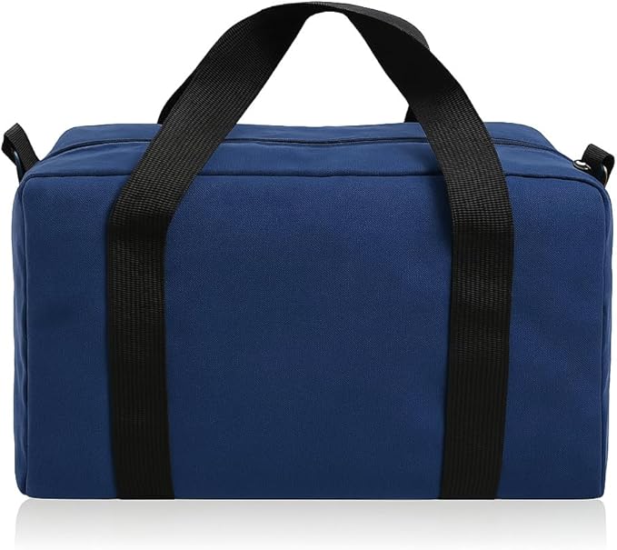 Small Tool Bag,Close Top Wide Mouth Tool Organizer Bag,Large Capacity Tool Bags for Men,Canvas Tool Storage Bag for Storage Handbag for Screwdrivers,Wrench,Pliers Hand Tools (Royal Blue, 16 Inch)