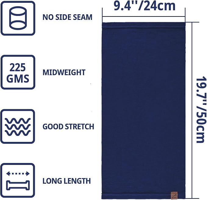 ACUSHLA 100% Merino Wool Neck Gaiter for Men & Women Ski Face Mask Winter Scarf Neck Warmer All Weather, Midweight Maple Leaf