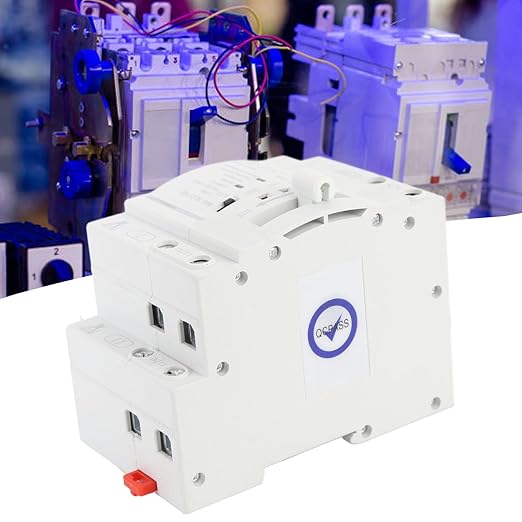 ATS Power Automatic Transfer Switch 32A Construction, Easy Installation for Home and Office Applications (110VAC)