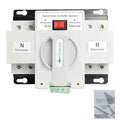 220V Automatic Transfer Switch, Dual Power 2P 63A CE Certified ATS Generator Changeover Switch 50Hz/60Hz, White