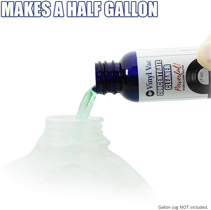Concentrate Cleaner (1oz) w/NO ALCOHOL - SAFE FOR YOUR RECORDS Makes a Half Gallon (64 oz) of Record Cleaning Solution (Part of The Record Cleaning Kit) (1oz)