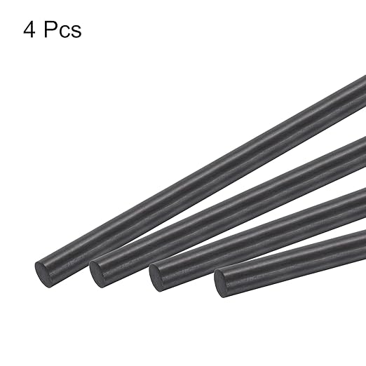 MECCANIXITY Carbon Fiber Rod, 7mm x 100mm Carbon Rod Bar for RC Plane DIY Craft Kite Wing Tube Quadcopter Arm Repair Pack of 4