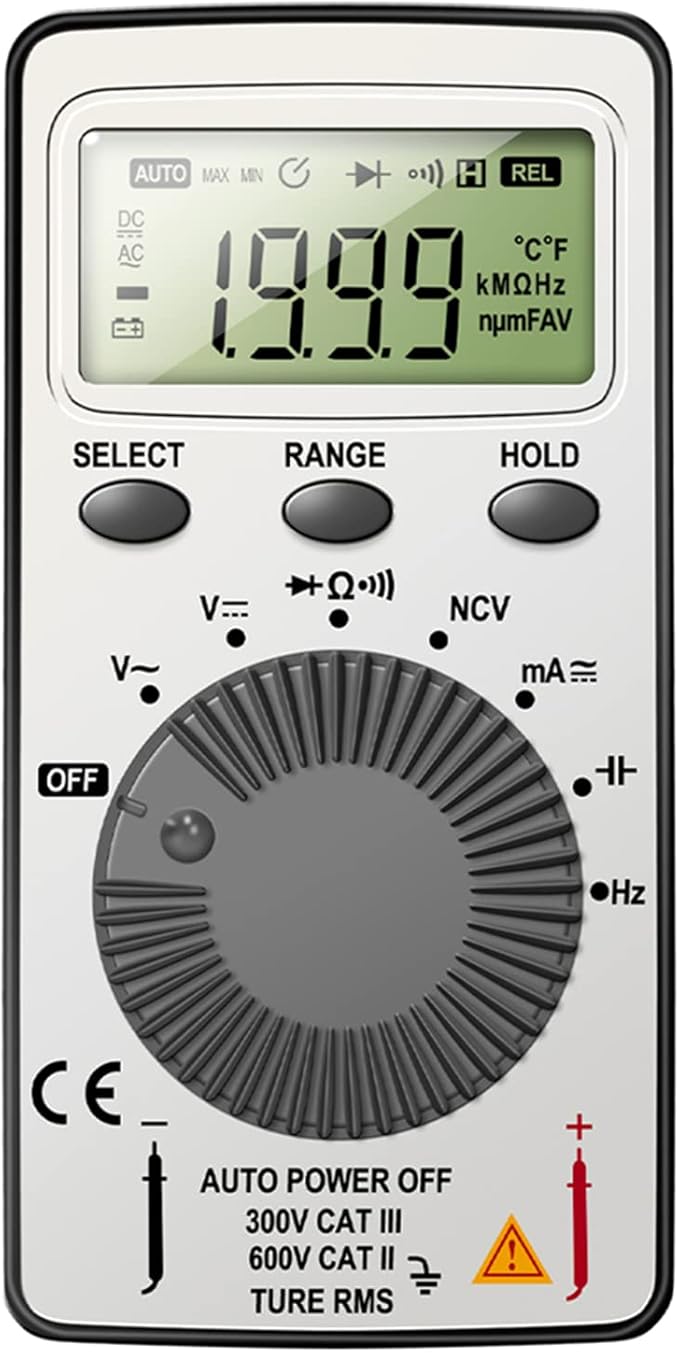 Digital Multimeter Auto-Ranging Voltmeter Tester Meter Voltage Meter Multifunctional Pocket Multi Tester with NCV- Contact Tester Electrical