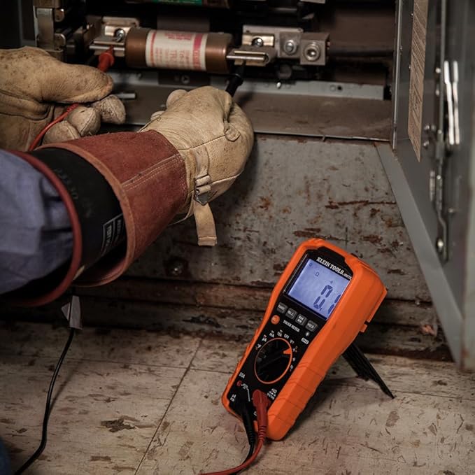 Klein Tools MM700 Multimeter, Electrical Tester is Auto Ranging, for AC/DC, LOZ, Temp, Capacitance, Resistance, Frequency, and More, 1000V