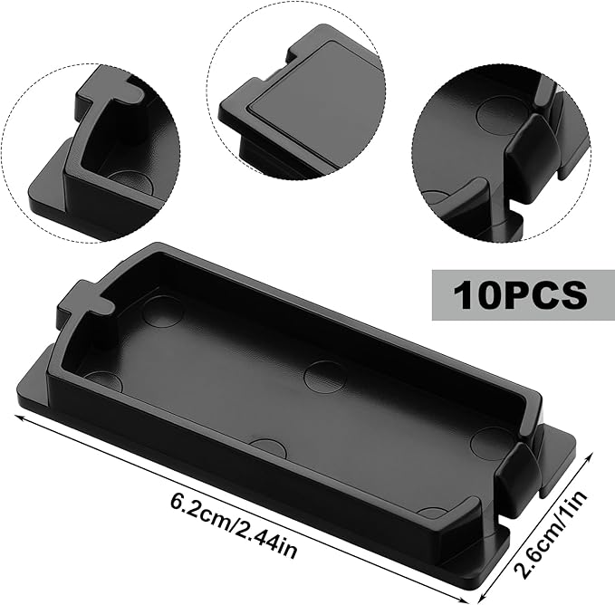 Kingdder 20 Pack Breaker Filler Plate, Circuit Breaker Panel Cover Knockout Filler Plate Box Cover Black (1 Inch)