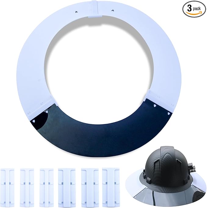 Hard Hat Sun Shade Compatible with Standard V-Gard Full Brim Attachment, Provides Enhanced Protection from The Sun and Heat,for Men and Women Working Outdoors