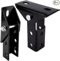 2-Pack Heavy Duty 180 Degree Turn Joint Connector Brackets,Base for All 1-5/8" Strut Channel,Solar Panel Bracket for 3-Way Channel Cross Section.(Black)