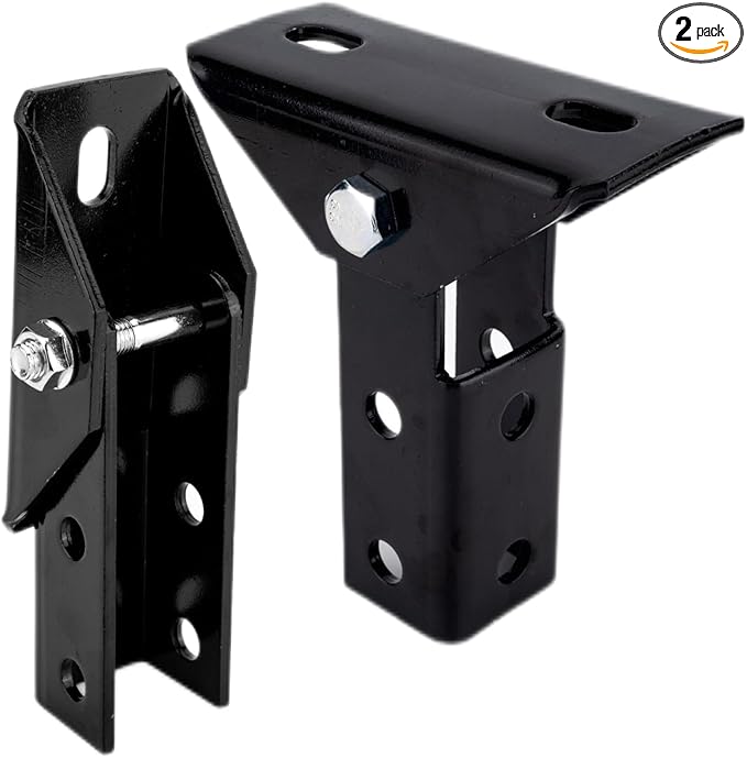 2-Pack Heavy Duty 180 Degree Turn Joint Connector Brackets,Base for All 1-5/8" Strut Channel,Solar Panel Bracket for 3-Way Channel Cross Section.(Black)