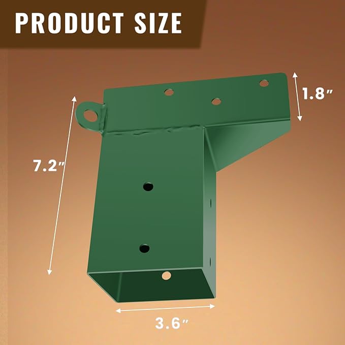 4 Pcs Deer Stand Brackets 4x4 Deer Blind Brackets Compound Angle Platform Bracket for Deer Hunting, Shooting Shack, Observation Decks, Tree Houses, Swing Sets, Outdoor Platforms.