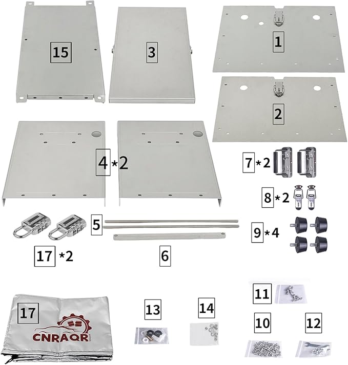 Aluminum Battery Box Relocation Kit Universal RV/Trailer Battery Box Outdoor With Waterproof Cover(Group 27)