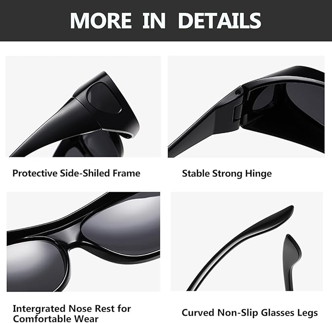 Feaglo Safety Goggles, Polarized Safety Glasses, Anti-Fog, Blocking Blue Light, Anti-Scratch, Anti-Fatigue Anti Glare