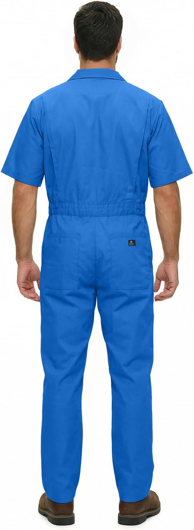 Natural Uniforms Mens Short Sleeve Zip Up Coverall, Stain and Wrinkle Resistant (Royal Blue, 3X-Large Tall)