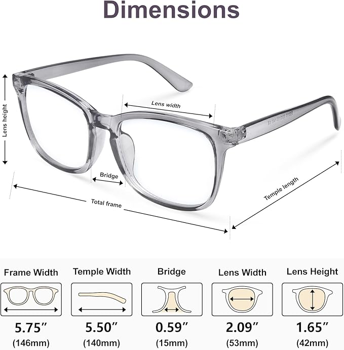 VISOONE Blue Light Blocking Glasses Square with Anti Computer Glare for Gaming Women and Men MONTANA