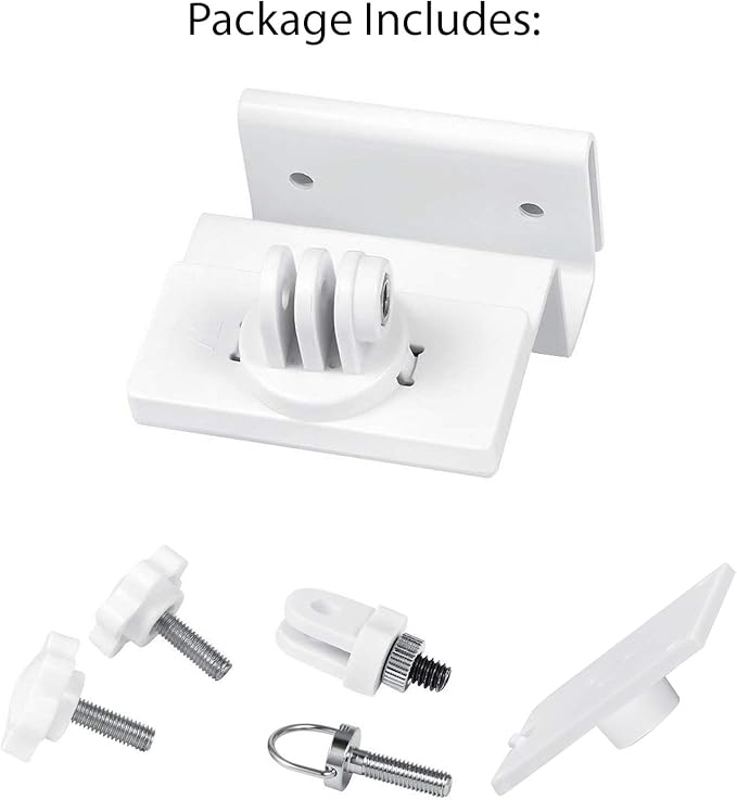 Wasserstein Gutter Mount for Solar Panel Compatible with Ring, Arlo, Blink, Reolink Cams (1 Pack, White) (Not Compatible with Ring Super Solar Panel)