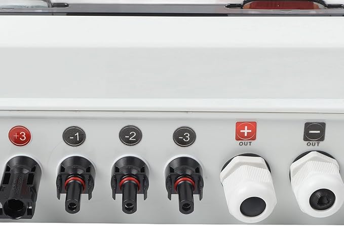 1000V 3In 1Out 3 String Solar PV Combiner box, Photovoltaic Array Solar Circuit Breaker with Surge Protector, Solar Disconnect Switch Outdoor Waterproof for On/Off Grid Solar Panels System