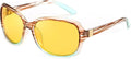FEISEDY Classic Womens Night Glasses Driving Anti Glare Wrap Around Yellow Sunglasses B2548