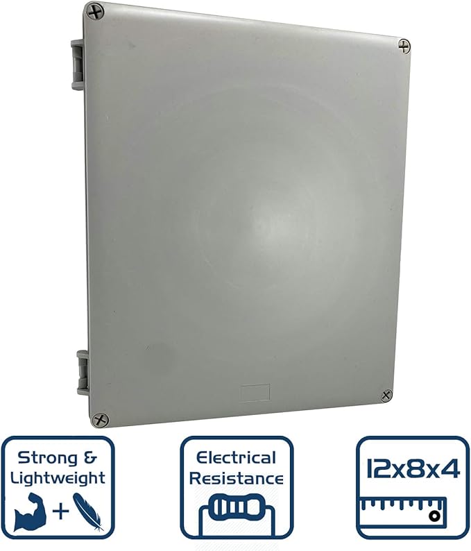 Co. 12"x10"x4" PS Plastic Weather & Dust Proof Junction Conduit Box Electronics Enclosure 4 Pack