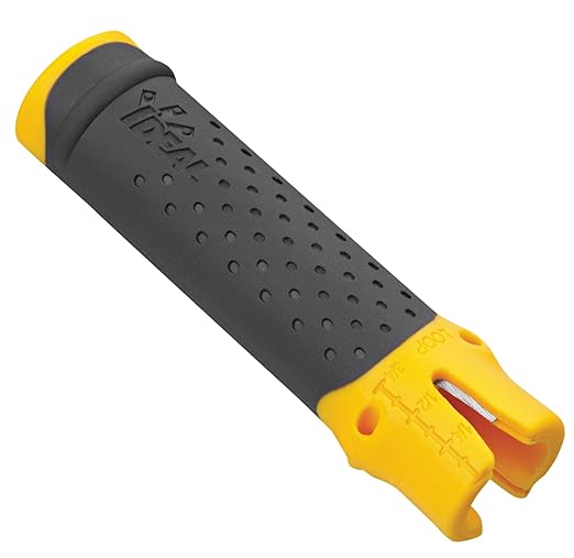 IDEAL Electrical 45-025 Lil Ripper Stripper Wire Stripper w/Slitting Blade, V-Notch, Flat Blade Clip